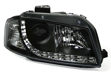 Scheinwerfer mit LED für Audi A3 8P in Schwarz