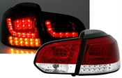 LED Rückleuchten für VW Golf 6 in Rot-Weiß